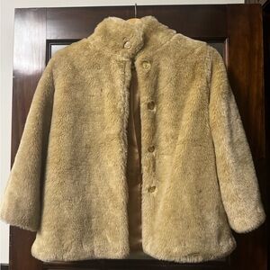 Women’s Faux Fur Coat - Tan